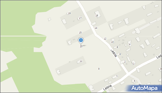 Dobrowoda, Leśna, 13, mapa Dobrowoda
