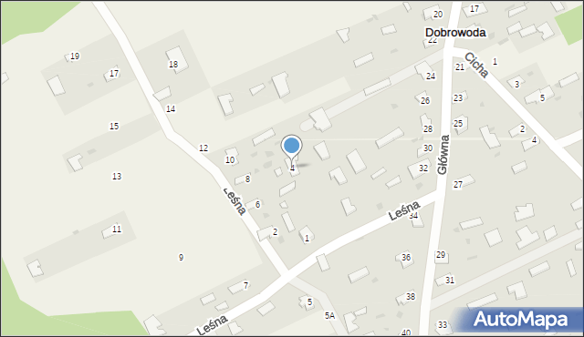Dobrowoda, Leśna, 4, mapa Dobrowoda