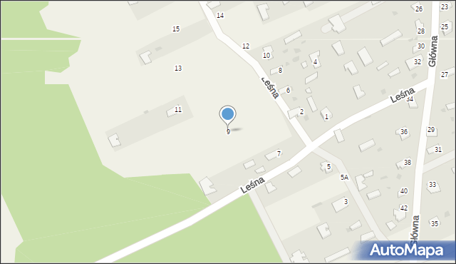 Dobrowoda, Leśna, 9, mapa Dobrowoda