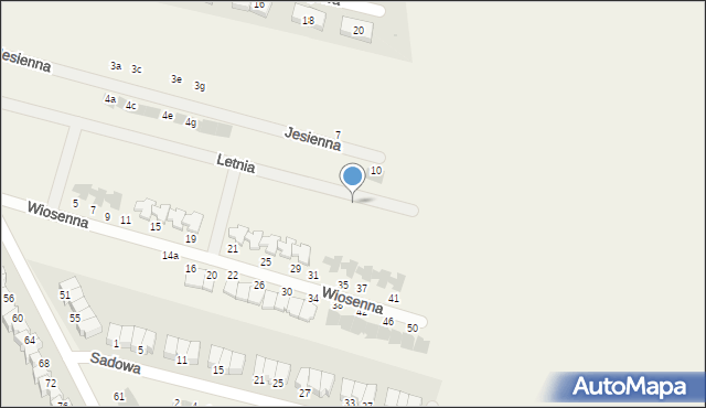 Dobrzykowice, Letnia, 40, mapa Dobrzykowice