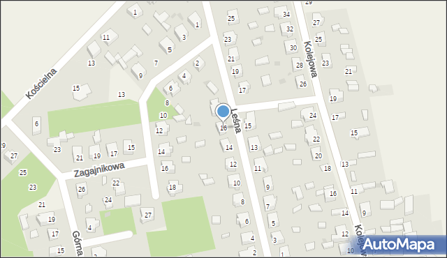 Domaniewice, Leśna, 16, mapa Domaniewice