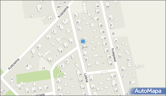 Domaniewice, Leśna, 23, mapa Domaniewice