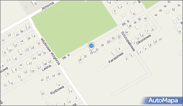 Dominice, Leśna, 22, mapa Dominice