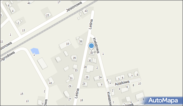 Dopiewiec, Leśna, 32, mapa Dopiewiec