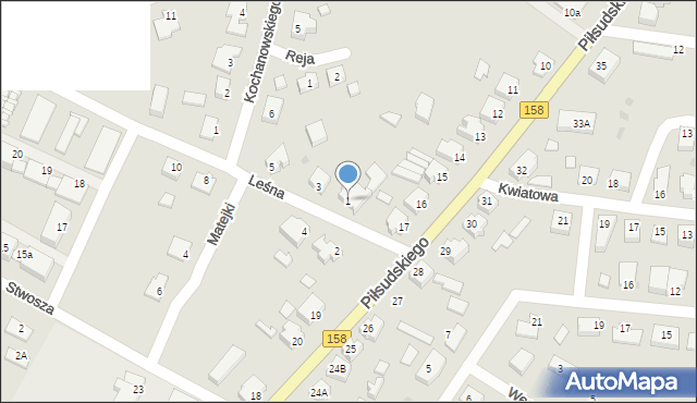 Drezdenko, Leśna, 1, mapa Drezdenko