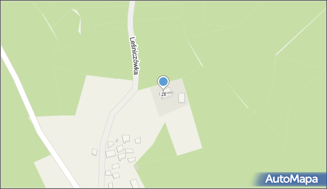 Dziemiany, Leśna, 18, mapa Dziemiany