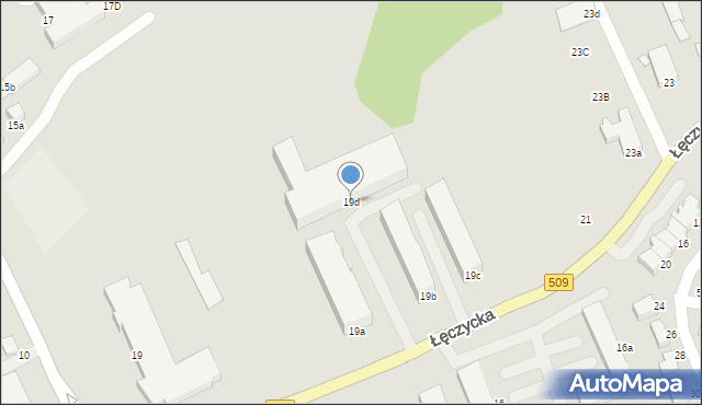 Elbląg, Łęczycka, 19d, mapa Elbląga