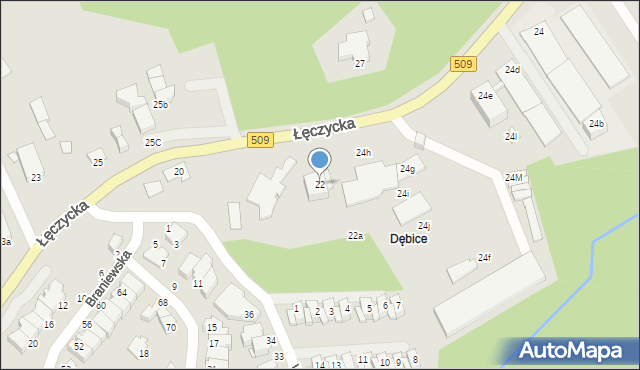 Elbląg, Łęczycka, 22, mapa Elbląga