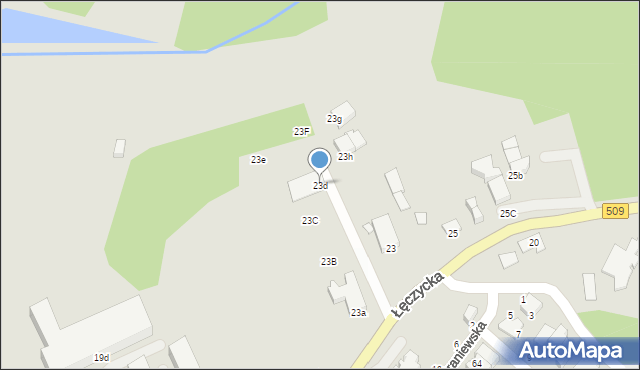 Elbląg, Łęczycka, 23d, mapa Elbląga