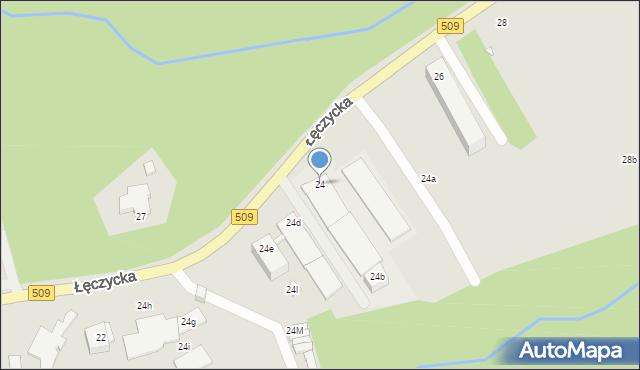 Elbląg, Łęczycka, 24, mapa Elbląga