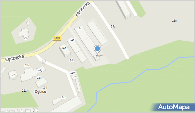 Elbląg, Łęczycka, 24b, mapa Elbląga