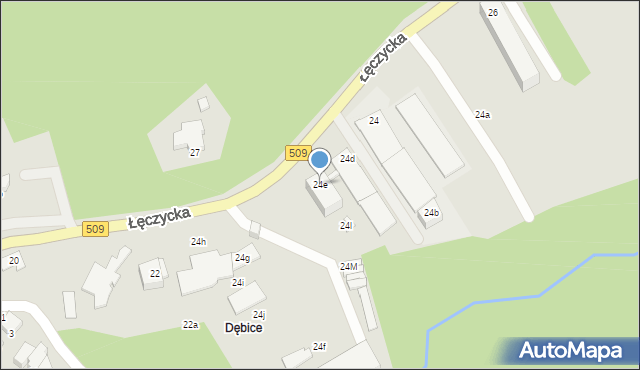 Elbląg, Łęczycka, 24e, mapa Elbląga