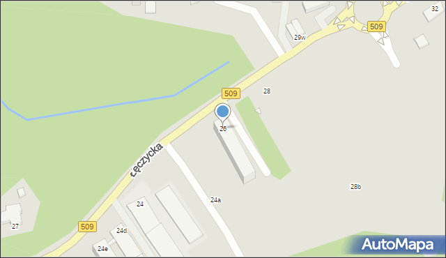 Elbląg, Łęczycka, 26, mapa Elbląga