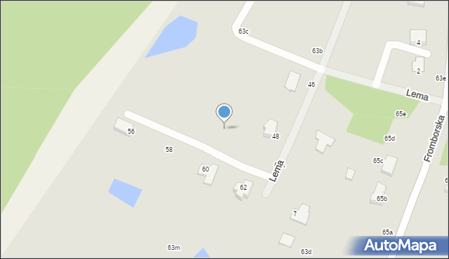 Elbląg, Lema Stanisława, 50, mapa Elbląga