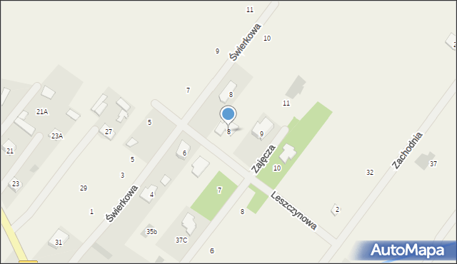 Feliksów, Leszczynowa, 8, mapa Feliksów