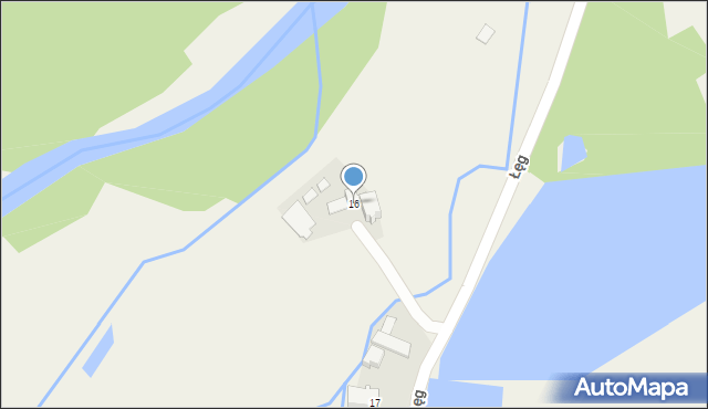 Frydrychowice, Łęg, 16, mapa Frydrychowice