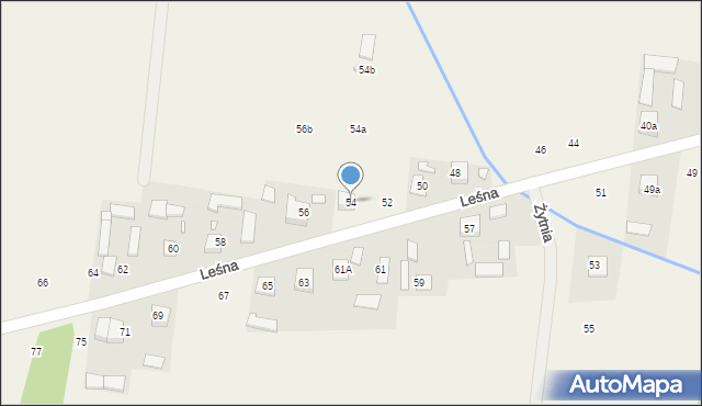 Gabryelin, Leśna, 54, mapa Gabryelin