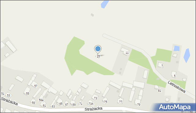 Gadka, Letniskowa, 15, mapa Gadka