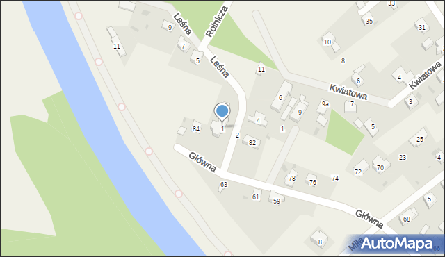 Gajków, Leśna, 1, mapa Gajków