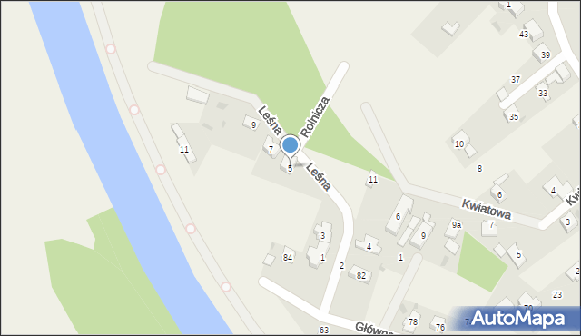 Gajków, Leśna, 5, mapa Gajków