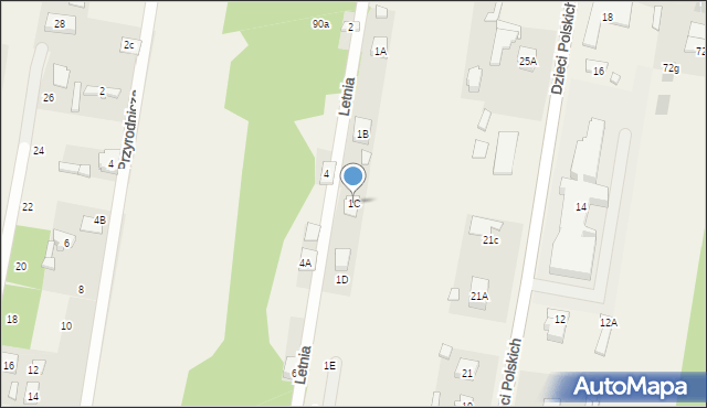 Gałków Duży, Letnia, 1C, mapa Gałków Duży