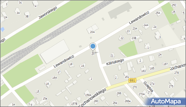 Garbatka-Letnisko, Lewandowicz Hanki, 20, mapa Garbatka-Letnisko