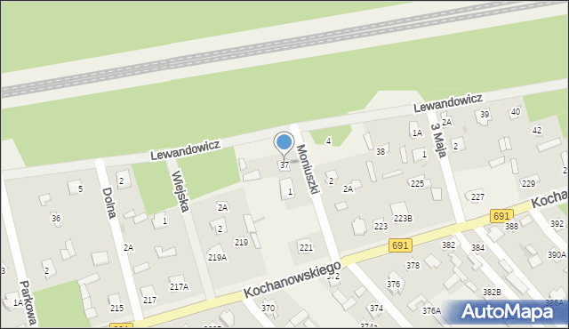 Garbatka-Letnisko, Lewandowicz Hanki, 37, mapa Garbatka-Letnisko