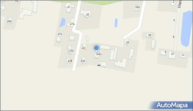 Gąski, Leśna, 44a, mapa Gąski