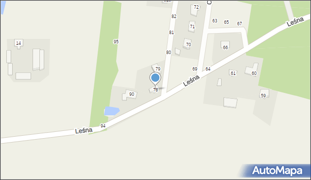 Gąski, Leśna, 78, mapa Gąski