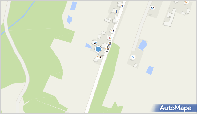 Gąsocin, Leśna, 20A, mapa Gąsocin