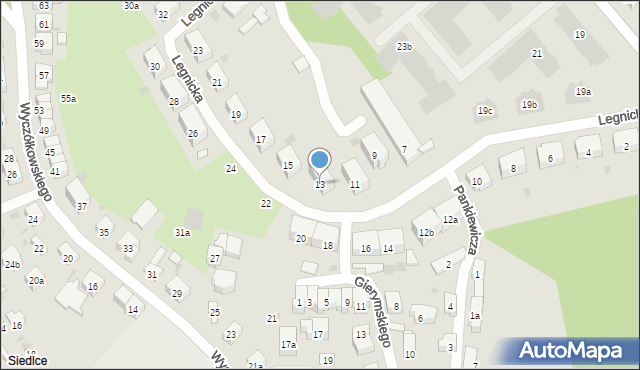 Gdańsk, Legnicka, 13, mapa Gdańska