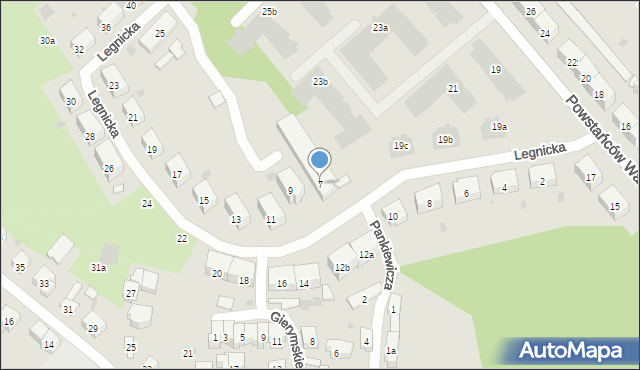 Gdańsk, Legnicka, 7, mapa Gdańska