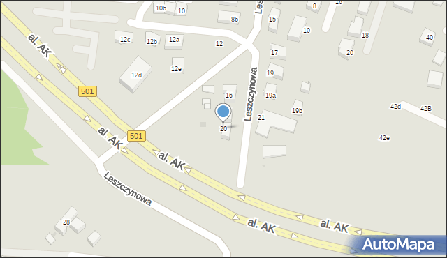 Gdańsk, Leszczynowa, 20, mapa Gdańska