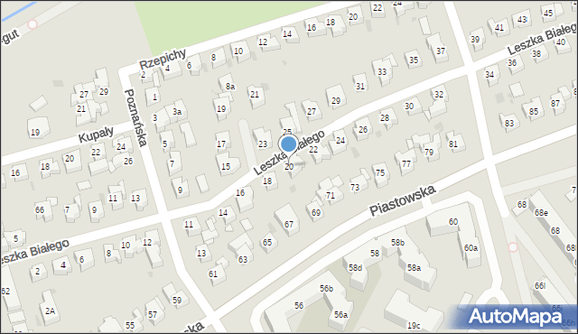 Gdańsk, Leszka Białego, 20, mapa Gdańska