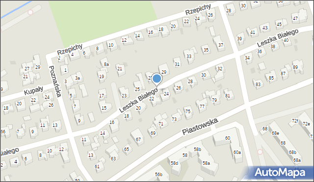 Gdańsk, Leszka Białego, 24a, mapa Gdańska