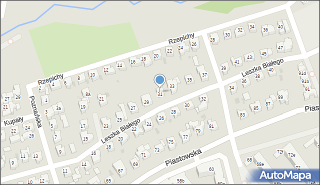 Gdańsk, Leszka Białego, 31, mapa Gdańska