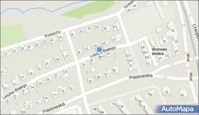 Gdańsk, Leszka Białego, 38, mapa Gdańska