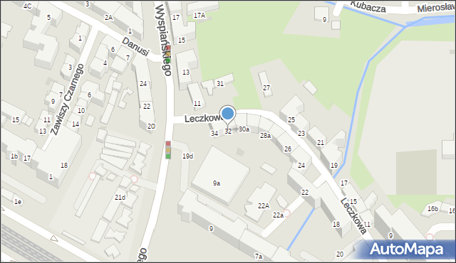 Gdańsk, Leczkowa Konrada, 32, mapa Gdańska