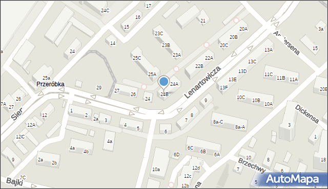 Gdańsk, Lenartowicza Teofila Aleksandra, 24B, mapa Gdańska