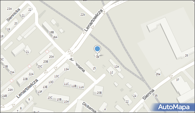 Gdańsk, Lenartowicza Teofila Aleksandra, 3a, mapa Gdańska