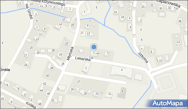 Gdów, Lekarska, 3, mapa Gdów