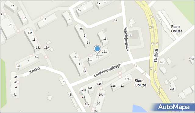 Gdynia, Ledóchowskiego Antoniego, kpt., 11, mapa Gdyni