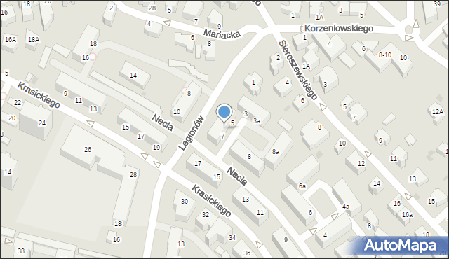 Gdynia, Legionów, 5/7, mapa Gdyni