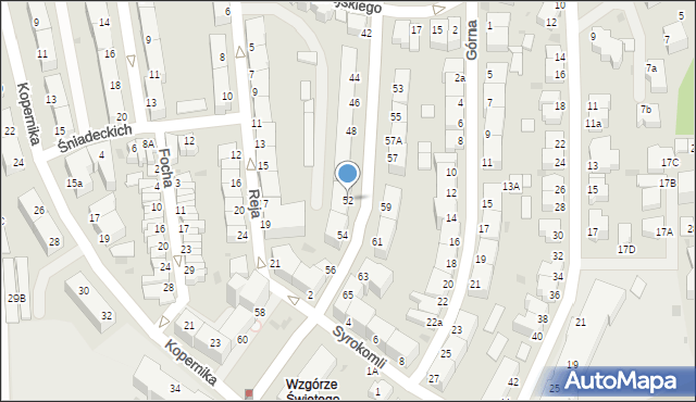 Gdynia, Legionów, 52, mapa Gdyni