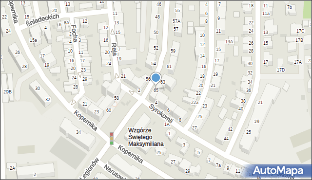 Gdynia, Legionów, 65, mapa Gdyni