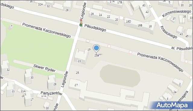 Gdynia, Legionów, 23a, mapa Gdyni