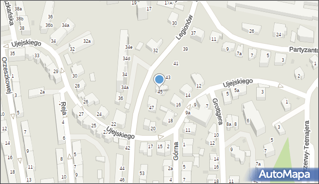 Gdynia, Legionów, 45, mapa Gdyni