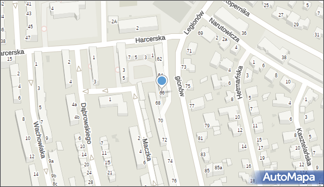 Gdynia, Legionów, 66, mapa Gdyni