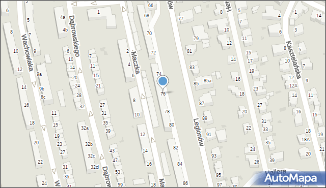 Gdynia, Legionów, 76, mapa Gdyni