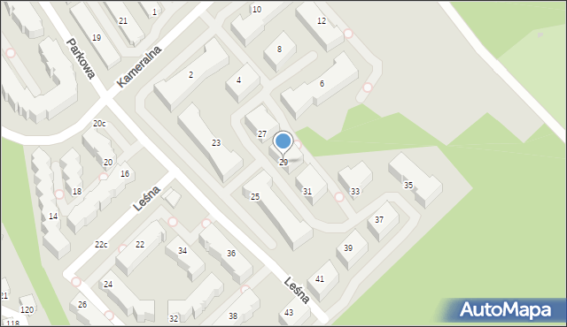 Gdynia, Leśna, 29, mapa Gdyni